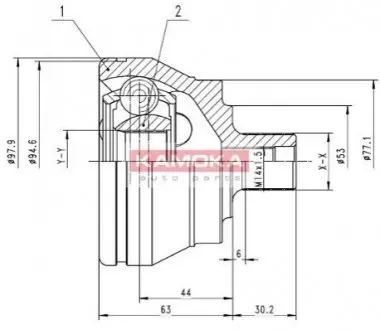 ШРКШ (зовнішній) Audi A6 1.9TDI/VW Passat 1.9TDI (33x27x98x45T) (+ABS) KAMOKA 7144 Купити в Україні