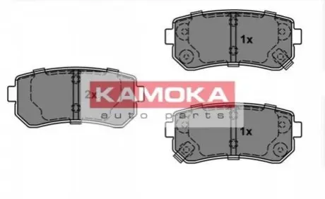 Колодки гальмівні (задні) Hyundai Tucson 15-/Sonata 05-15/ix20/ix35/Kia Cerato/Sportage/Picanto 10 KAMOKA JQ101146 Купити в Україні