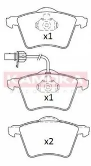 Колодки гальмівні (передні) Seat Alhambra/VW Sharan 1.8-1.9TDI 95-10 (Ate) (18.5x156.3x78.7) KAMOKA JQ101165 Купити в Україні