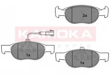 Тормозные колодки, дисковый тормоз.) KAMOKA JQ1012080