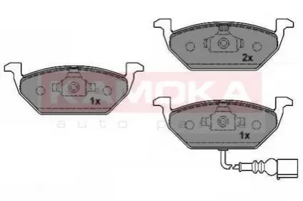 Колодки гальмівні (передні) Audi A3/Skoda Fabia/Octavia 96-13/VW Caddy 04-15/Golf 97- (+датчик) KAMOKA JQ1012796 Купити в Україні