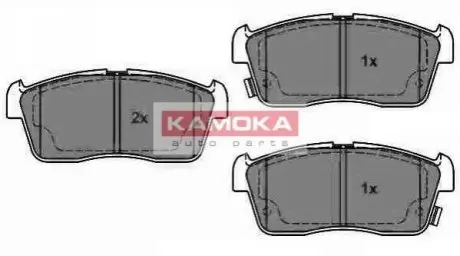 Фото Колодки гальмівні (передні) Chevrolet Cruze 00-08/Subaru Justy 07-/Suzuki Ignis 00-/Nissan Pixo 09- KAMOKA (JQ1013064) зображення 1