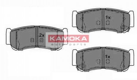 Гальмівні колодки, дискове гальмо (набір) - (583022BA20, 583024AA00) KAMOKA JQ1013820