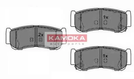 Колодки гальмівні (задні) Hyundai Santa Fe II 06-12/H-1 01-07 KAMOKA JQ1013820 Купити в Україні