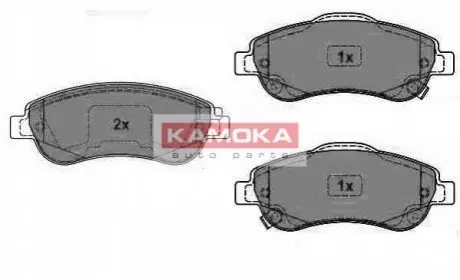 Колодки гальмівні (передні) Honda CR-V III/IV 06 KAMOKA JQ1018456 Купити в Україні