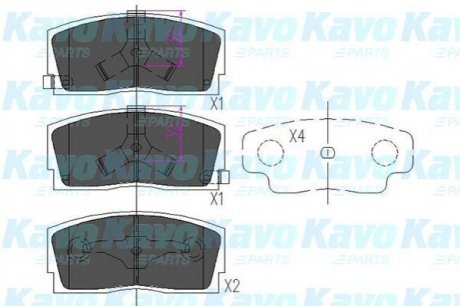 PARTS DAIHATSU Тормозные колодки передн.Applause 89- KAVO KBP-1501