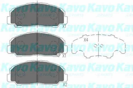 PARTS TOYOTA тормозные колодки передние. Land Cruiser -96 KAVO KBP-1505