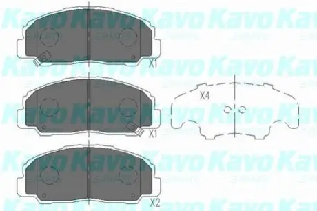 Гальмівні колодки, дискове гальмо (набір) KAVO KBP-1505 Купити в Україні