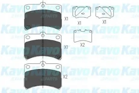 Тормозные колодки, дисковый тормоз.) KAVO KBP1510