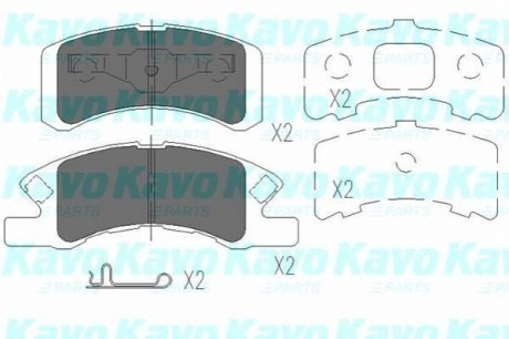 PARTS MITSUBISHI колодки тормозов. передняя. Space Star 1,0-1,2 12- KAVO KBP-1511