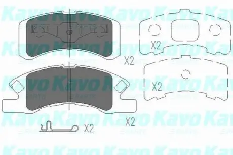 Фото PARTS MITSUBISHI колодки тормозов. передняя. Space Star 1,0-1,2 12- KAVO (KBP-1511) изображение 1