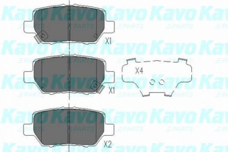 Гальмівні колодки, дискове гальмо.) KAVO KBP2040 (фото 1)