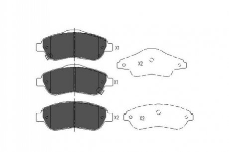 Комплект тормозных колодок PARTS KAVO KBP2041