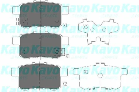 Комплект тормозных колодок PARTS KAVO KBP2044
