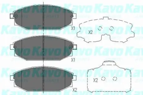 PARTS HYUNDAI тормозные колодки передние.Galloper 98- KAVO KBP-3014 Купить в Украине