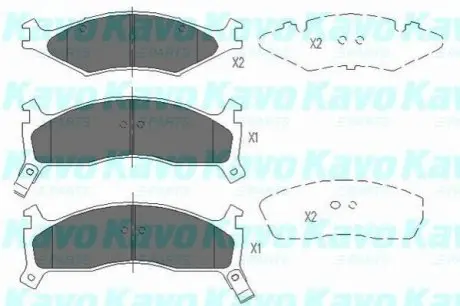 PARTS KIA Тормозные колодки передн.Sportage 94 KAVO KBP4008