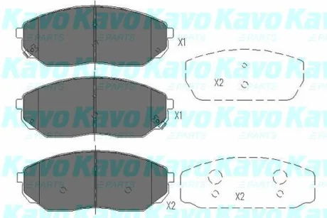 Колодки гальмівні (передні) Kia Sorento 02 KAVO KBP4014