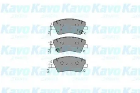 Колодки гальмівні (передні) Hyundai Elantra 05- (Mando) (з датчиком) Q+ KAVO KBP4034