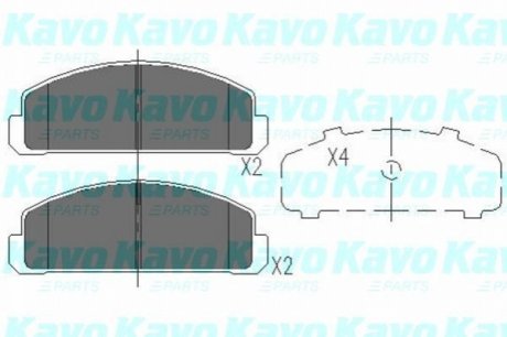 Тормозные колодки дисковые mazda 323/323 estate/wagon KAVO KBP4515 (фото 1)