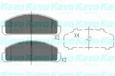Гальмівні колодки KAVO KBP4515 Купити в Україні