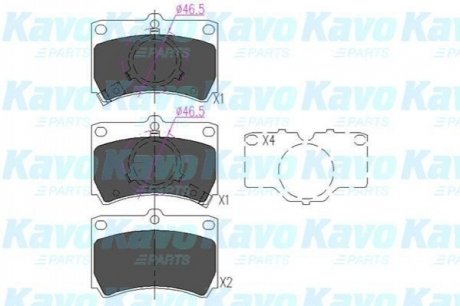 PARTS MAZDA Колодки тормозные передн.323 85-93 KAVO KBP-4517