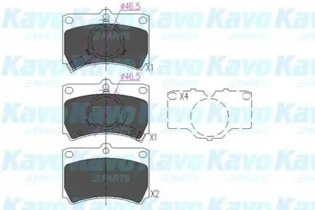 PARTS MAZDA Колодки гальмівні передні.323 85-93 KAVO KBP-4517 Купити в Україні