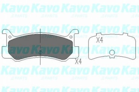 PARTS MAZDA Колодки торм. задние 323 1,6GT -93, MX-3/MX-5 KAVO KBP4535 (фото 1)