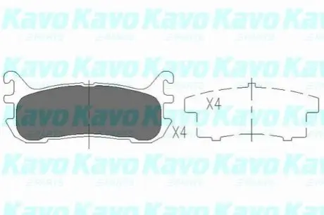 Гальмівні колодки, дискове гальмо (набір) KAVO KBP-4540 Купити в Україні