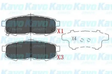 PARTS Тормозные колодки задние. MAZDA Mpv 02- KAVO KBP-4555 Купить в Украине