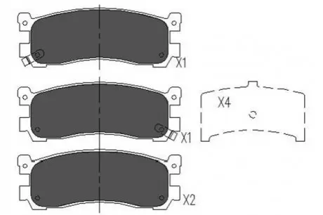 PARTS MAZDA колодки тормозов. передняя. 929/Xedos 9/MPV KAVO KBP-4556