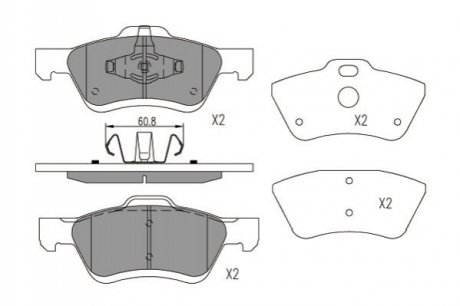 PARTS MAZDA Колодки гальмівні передні. TRIBUTE 04-, FORD MAVERICK 01- KAVO KBP-4564