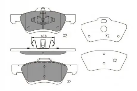PARTS MAZDA тормозные колодки передние. TRIBUTE 04-, FORD MAVERICK 01- KAVO KBP-4564 Купить в Украине