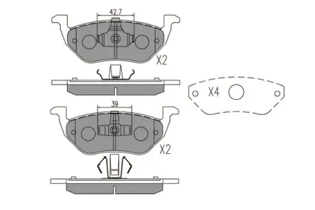 PARTS MAZDA Тормозные колодки задн. Tribute 04 KAVO KBP-4568