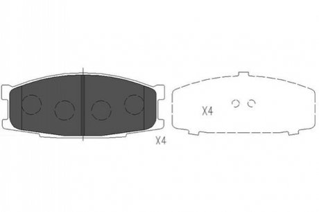 PARTS MITSUBISHI К-т тормозных колодок передних Canter KAVO KBP-5527