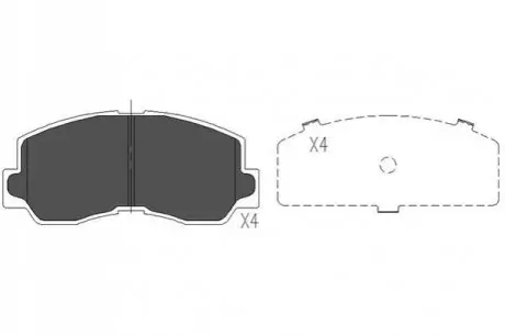 PARTS MITSUBISHI тормозные колодки передние.Galant I,II,L300,Pajero I,Celica KAVO KBP-5532 Купить в Украине