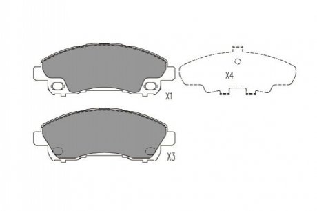 PARTS MITSUBISHI Тормозные колодки Canter 12- KAVO KBP-5549