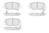 Фото Колодки гальмівні (задні) Mitsubishi Outlander III/Mazda 6 12- (Akebono) KAVO (KBP5551) зображення 1