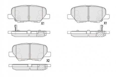 Комплект тормозных колодок PARTS KAVO KBP5551 (фото 1)