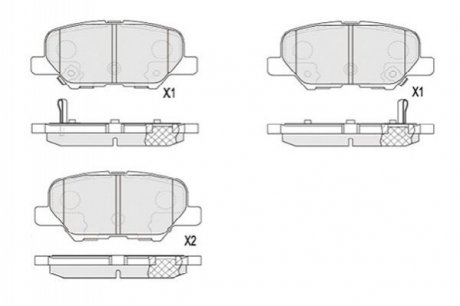 Комплект тормозных колодок PARTS KAVO KBP5551