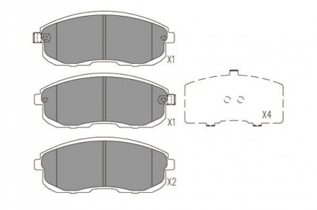 PARTS NISSAN Гальмівні колодки передні.Maxima QX KAVO KBP-6596 (фото 1)