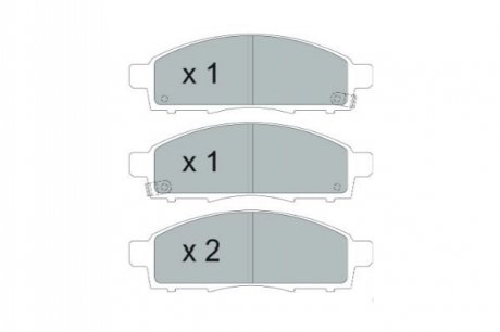 Комплект гальмівних колодок PARTS - KBP-6599 (AY040NS158, D1060JX00B, D1060JX00C) KAVO KBP6599 (фото 1)