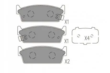 PARTS NISSAN Гальмівні колодки задн. Almera 00- Maxima QX 00 KAVO KBP-6601 Купити в Україні
