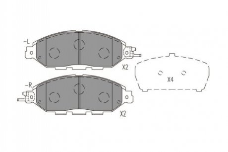 PARTS NISSAN Колодки гальмівні передні.Murano 16-,Pathfinder IV 14- KAVO KBP-6623 (фото 1)