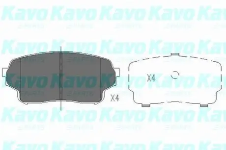 Колодки гальмівні (передні) Suzuki Grand Vitara 2.0 HDi 98-06 KAVO KBP-8511 Купити в Україні