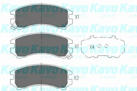 PARTS SUZUKI гальмів.колодки передн.Swift 90- KAVO KBP-8513 (фото 1)