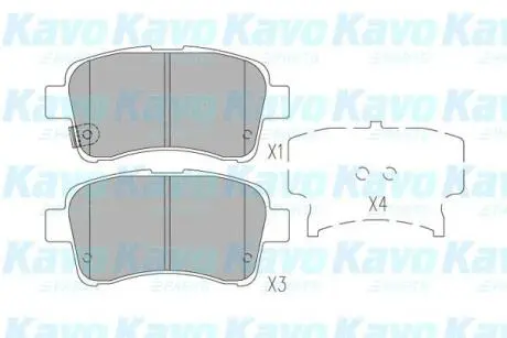 PARTS SUZUKI Гальмівні колодки передн. Liana 1.3I-1.6I 06/02 KAVO KBP-8528 Купити в Україні