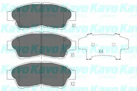Колодки гальмівні (передні) Toyota Camry/Corolla 91-01 KAVO KBP9005 Купити в Україні