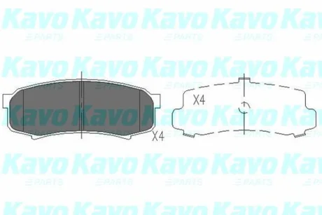 Тормозные колодки, дисковый тормоз.) KAVO KBP9007