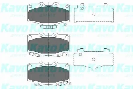 Колодки гальмівні (передні) Toyota Land Cruiser 90 96-02/VW Taro 2.4D 89-97 KAVO KBP-9054 Купити в Україні