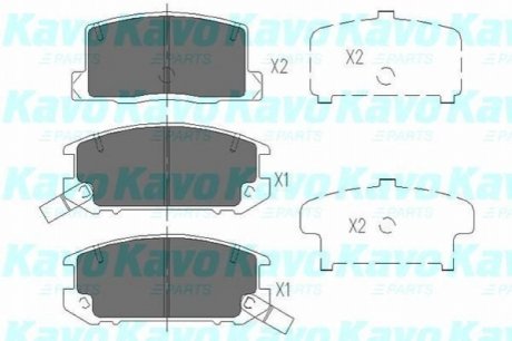 Тормозные колодки, дисковый тормоз.) KAVO KBP9082